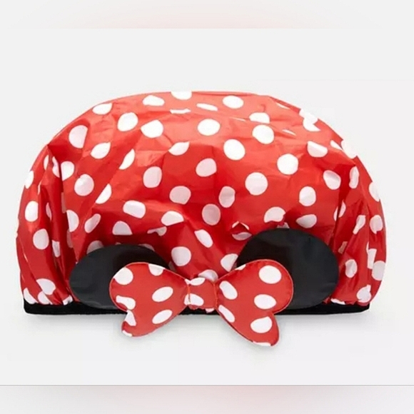 Disney Minnie Mouse Polka Dot  Bow Large Shower Cap - Picture 2 of 3